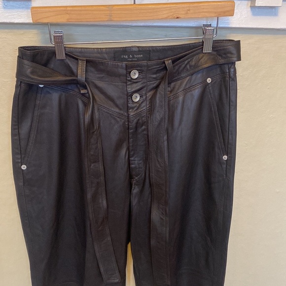 Rag & Bone Mia Leather Trouser Pants - Picture 6 of 14